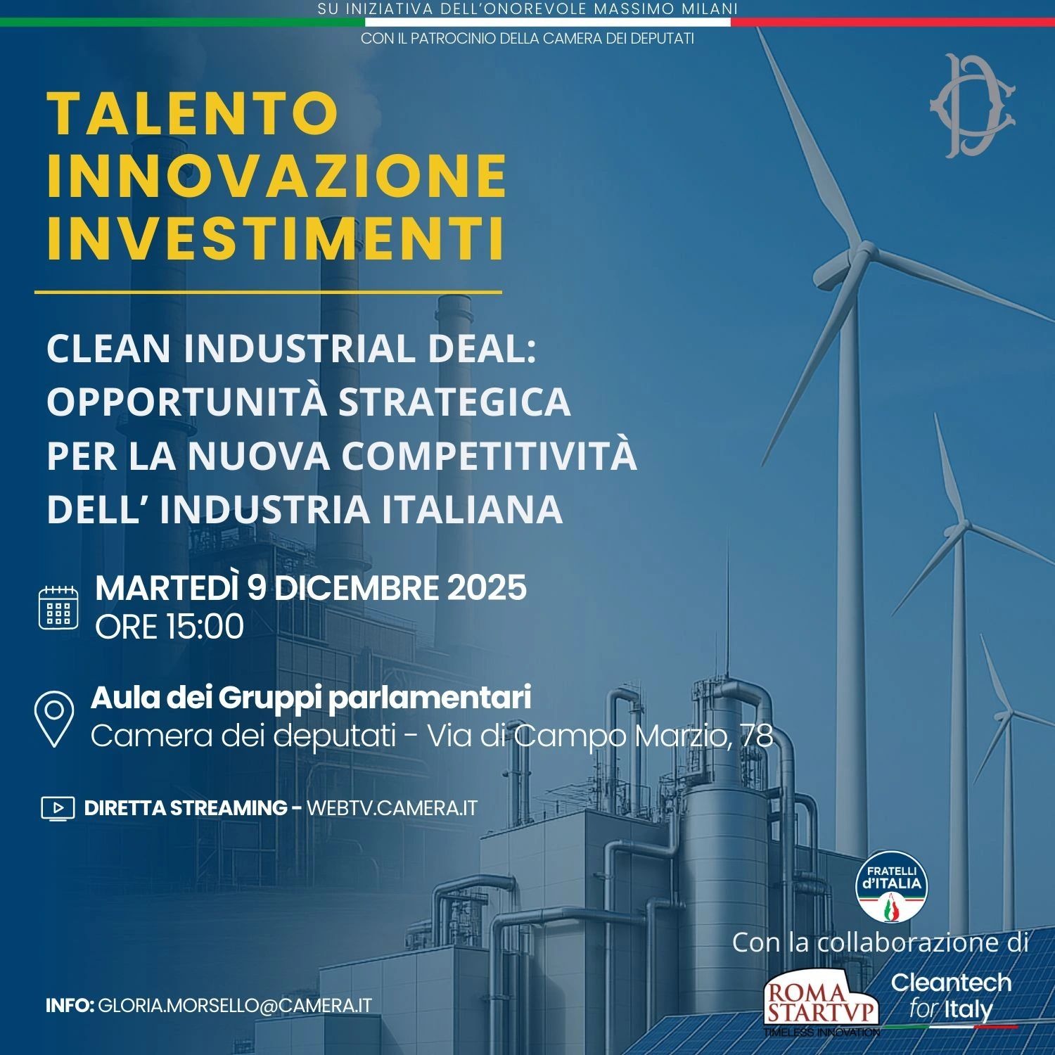 Talento Innovazione Investimenti – Clean Industrial Deal: opportunità strategica per la nuova competitività dell’industria italiana
